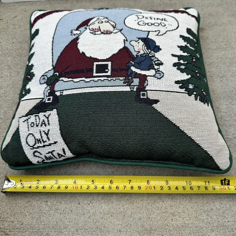 90s Shoebox Christmas Tapestry Pillow Hallmark 12